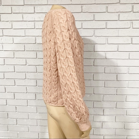 J. Crew Relaxed-Fit Cable-Knit Crewneck Sweater - Picture 8 of 10